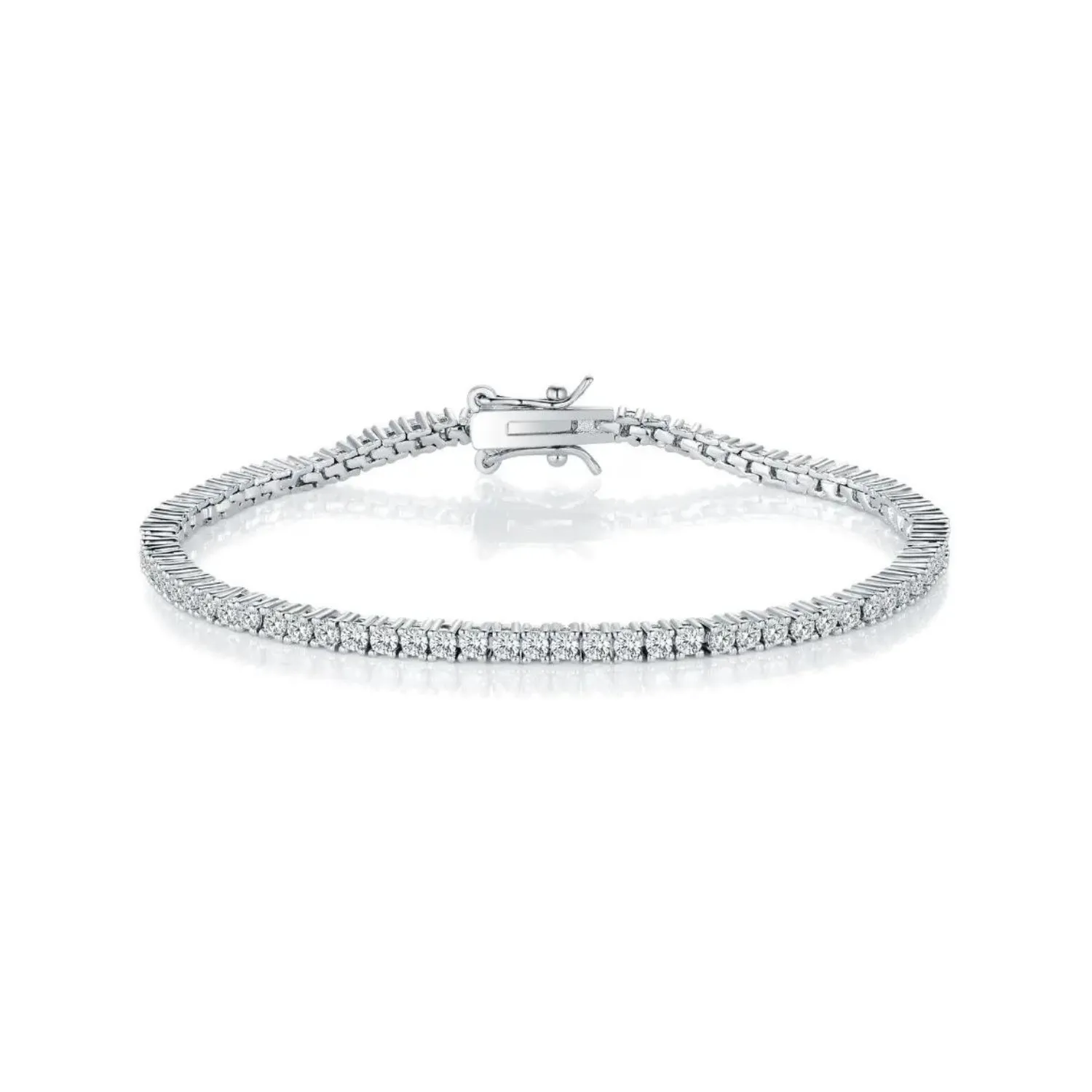 Sterling Silver 2mm Fine Tennis Bracelet sold by Spero London