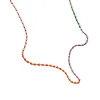 Sterling Silver Enamel Mine Beaded Colourful Rainbow Necklace sold by Spero London