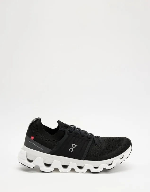 On Mens Cloudswift 3 (D) Running Shoe All Black sold by Sportsmans Warehouse