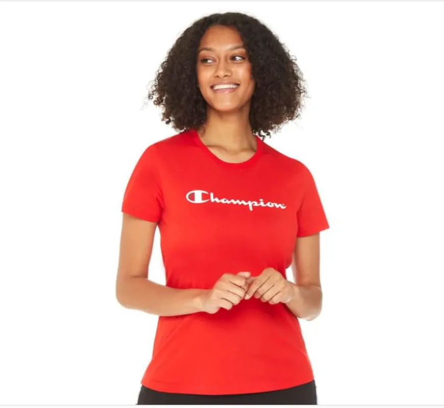 Champion Womens Script SS Tee - Red sold by Sportsmans Warehouse