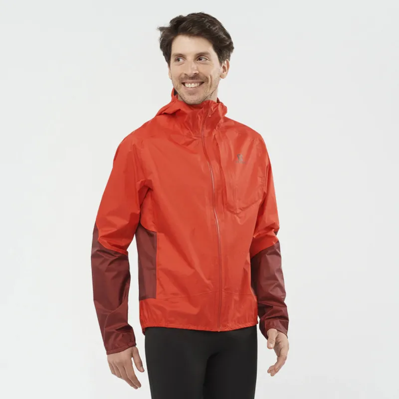 Salomon Mens Bonatti WP Jacket - Fiery Red/Cabernet sold by Sportsmans Warehouse