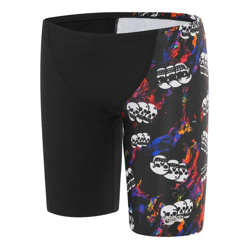 Speedo Boys Skull V-Cut Jammer Black/True Cobalt/Watermelon sold by Sportsmans Warehouse