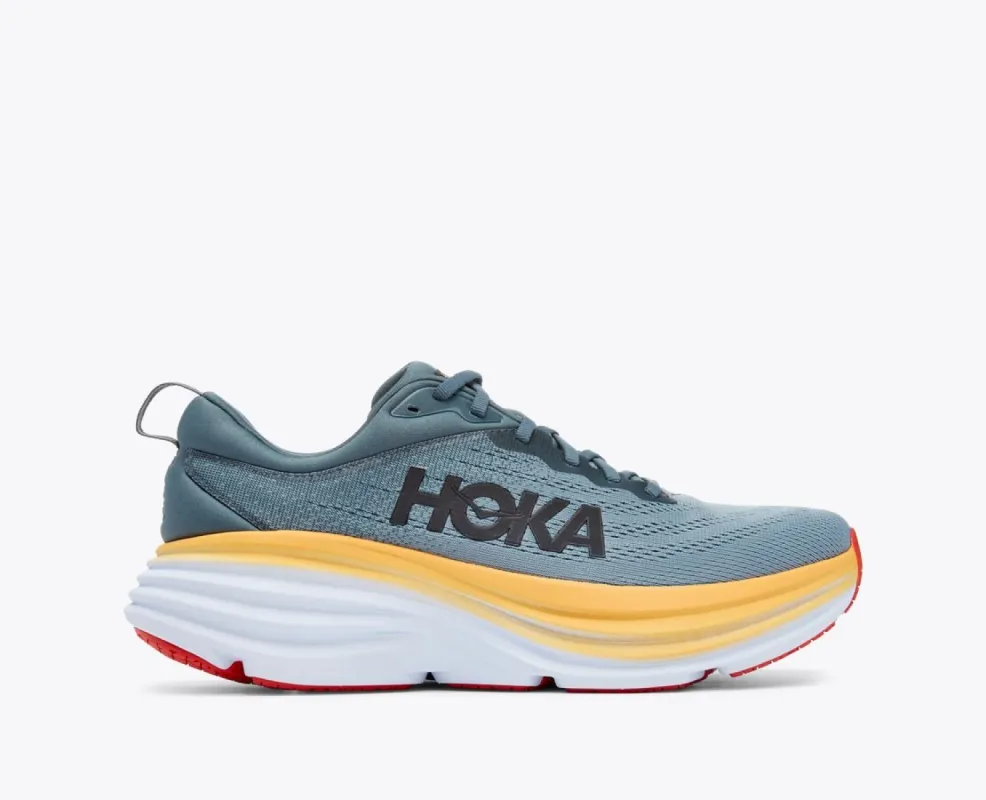 Hoka Bondi 8 Mens Running Shoe - Goblin Blue/Mountain Spring sold by Sportsmans Warehouse