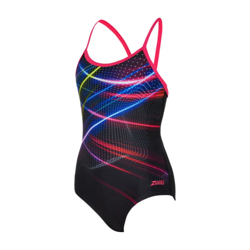 Zoggs Laserbeam Sprintback Girls Black sold by Sportsmans Warehouse