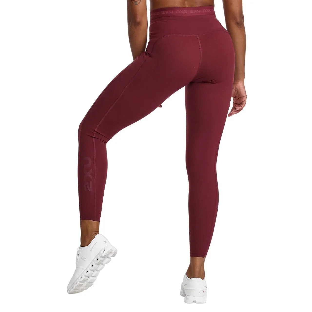 2XU Form Stash Hi-Rise Compression Tights Truffle/Truffle sold by Sportsmans Warehouse