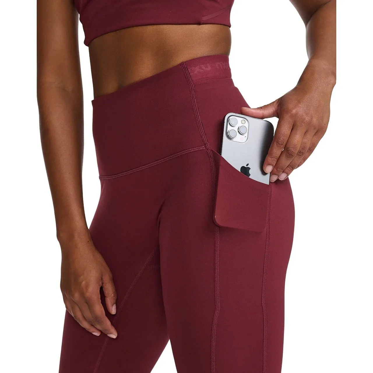 2XU Form Stash Hi-Rise Compression Tights Truffle/Truffle sold by Sportsmans Warehouse product image thumbnail 3