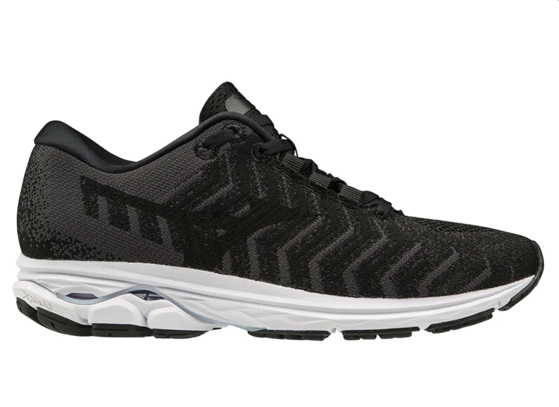 Mizuno Wave Rider Waveknit 3 Mens Running Shoe - Black/Dark Shadow made by Sportsmans Warehouse