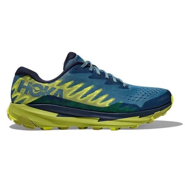 Hoka Mens Torrent 3 Trail Shoe - Bluesteel/Dark Citron sold by Sportsmans Warehouse