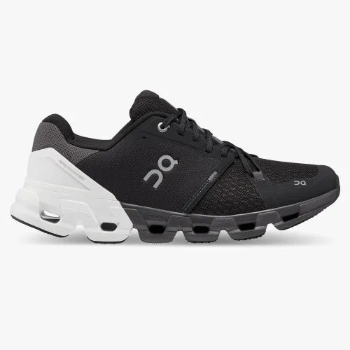 ON Mens Cloudflyer 4 (D) Black/White sold by Sportsmans Warehouse