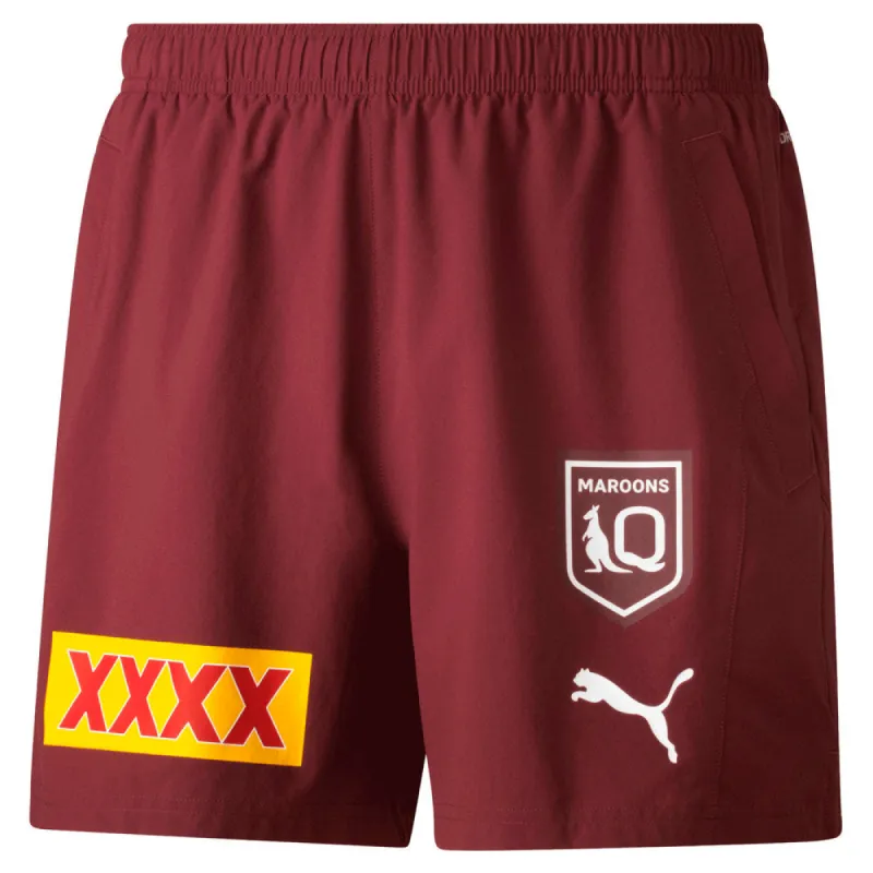 Puma Qld Maroons 2022 Adult Training Short - Maroon sold by Sportsmans Warehouse