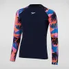 Speedo Womens Prnt LS Swim Tee - Navy sold by Sportsmans Warehouse