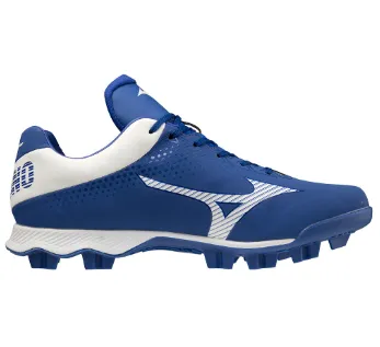 Mizuno Lightrevo TPU Moulded Adult Baseball/Softball Cleat - Royal/White sold by Sportsmans Warehouse