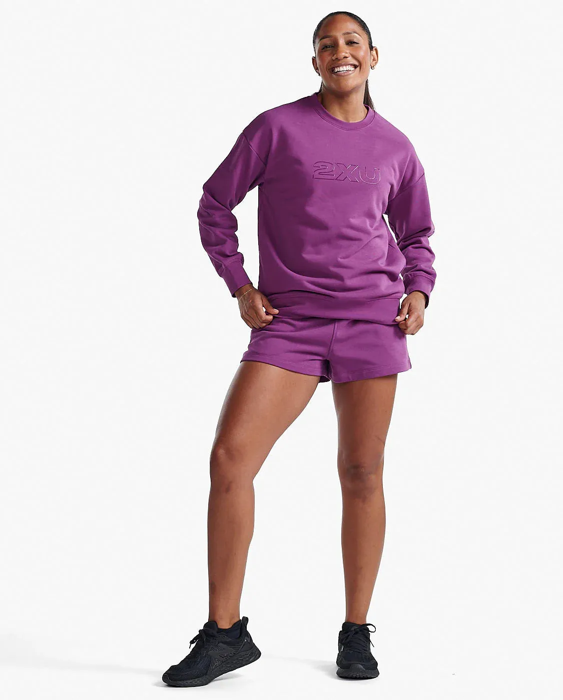 2XU Form French Terry Crew Wood Violet/White sold by Sportsmans Warehouse product image thumbnail 2
