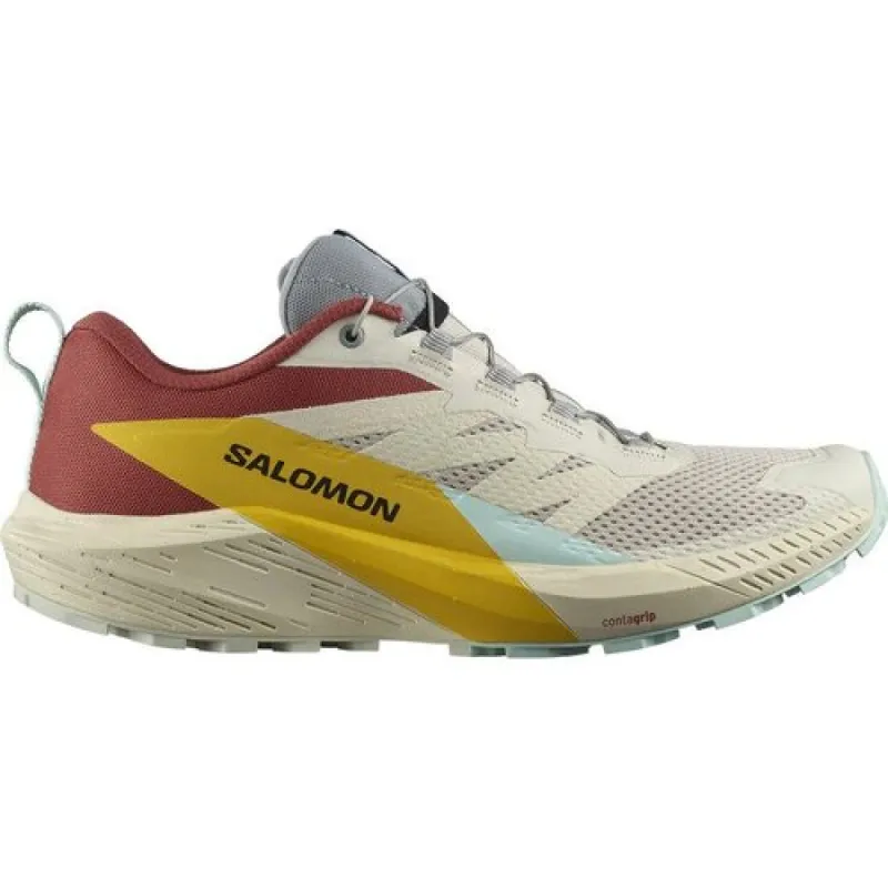 Salomon Sense Ride 5 Mens Trail Running Shoes Rainy Day/Hot Sauce/Freesia sold by Sportsmans Warehouse