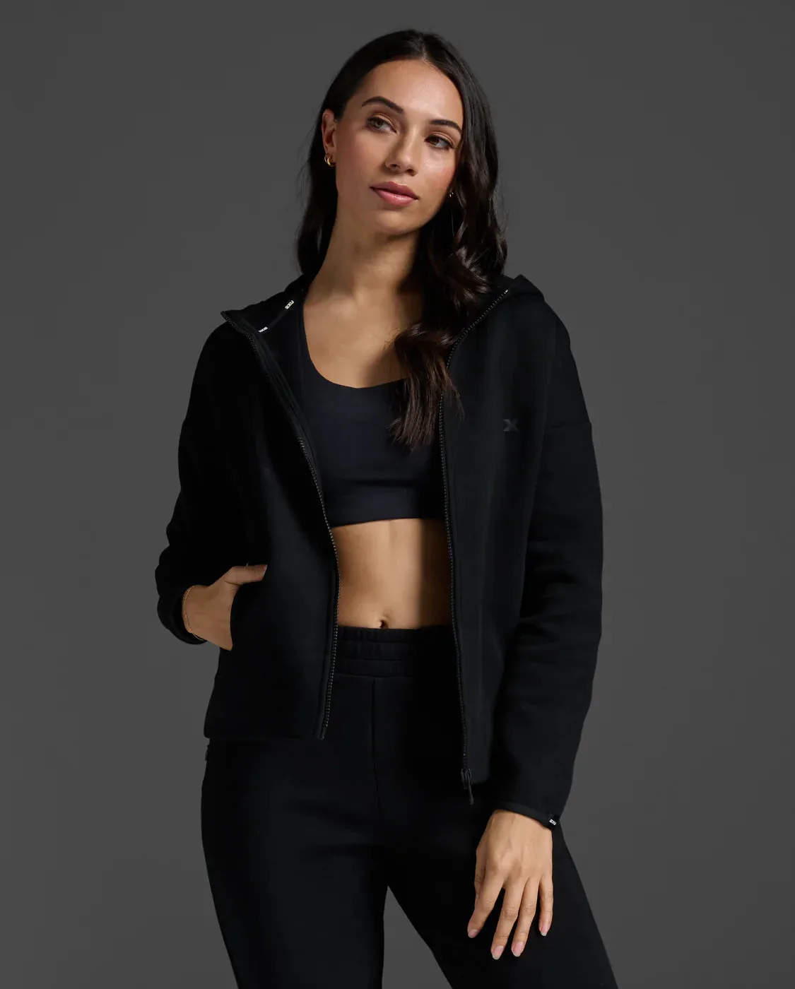 2XU Commute Full Zip Hoodie-Black/Black sold by Sportsmans Warehouse product image thumbnail 3