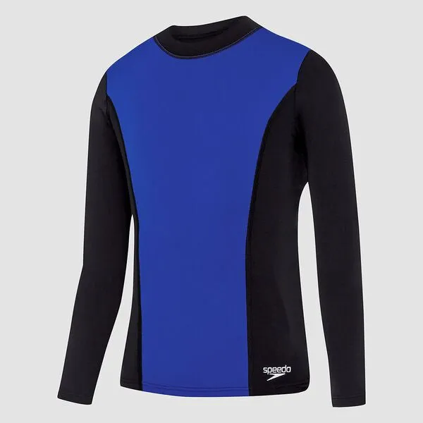 Speedo Boys Active LS Rashie - Black/Speed sold by Sportsmans Warehouse