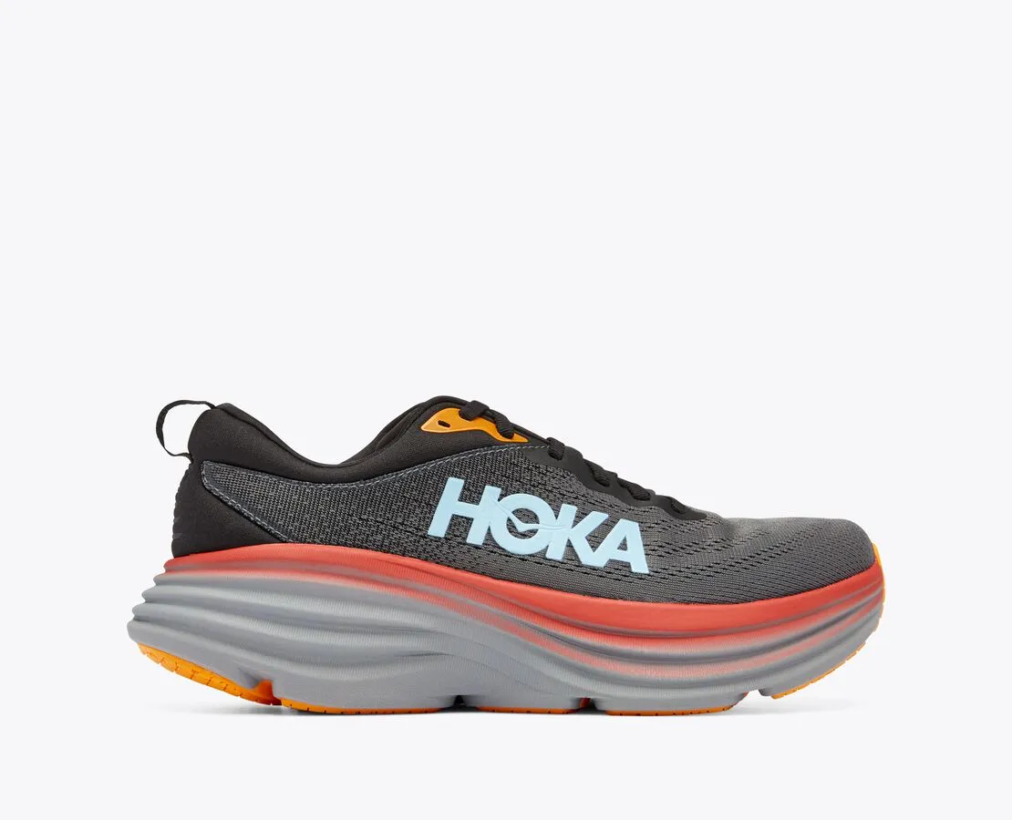 Hoka Bondi 8 Mens Running Shoe - Anthracite/Castlerock sold by Sportsmans Warehouse