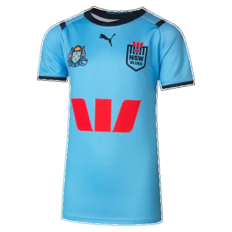 Puma 2024 NSW Blues Jersey Replica Home Blue Boys made by Sportsmans Warehouse