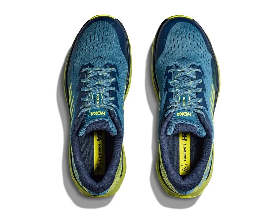 Hoka Mens Torrent 3 (D) Running Shoe - BlueSteel/Dark Citron sold by Sportsmans Warehouse product image thumbnail 3