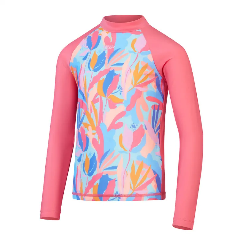 Speedo Womens Long Sleeve Rash Top Funny Pink sold by Sportsmans Warehouse