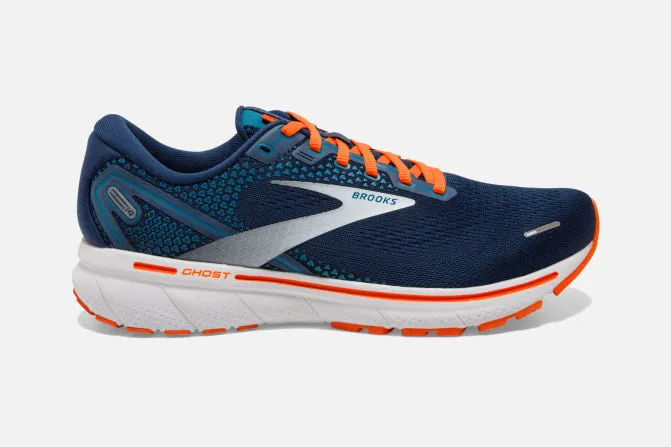 Brooks M Ghost 14 D Mens Running Shoe - Titan/Teal/Flame sold by Sportsmans Warehouse product image thumbnail 4