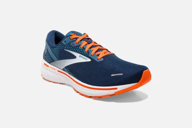 Brooks M Ghost 14 D Mens Running Shoe - Titan/Teal/Flame sold by Sportsmans Warehouse