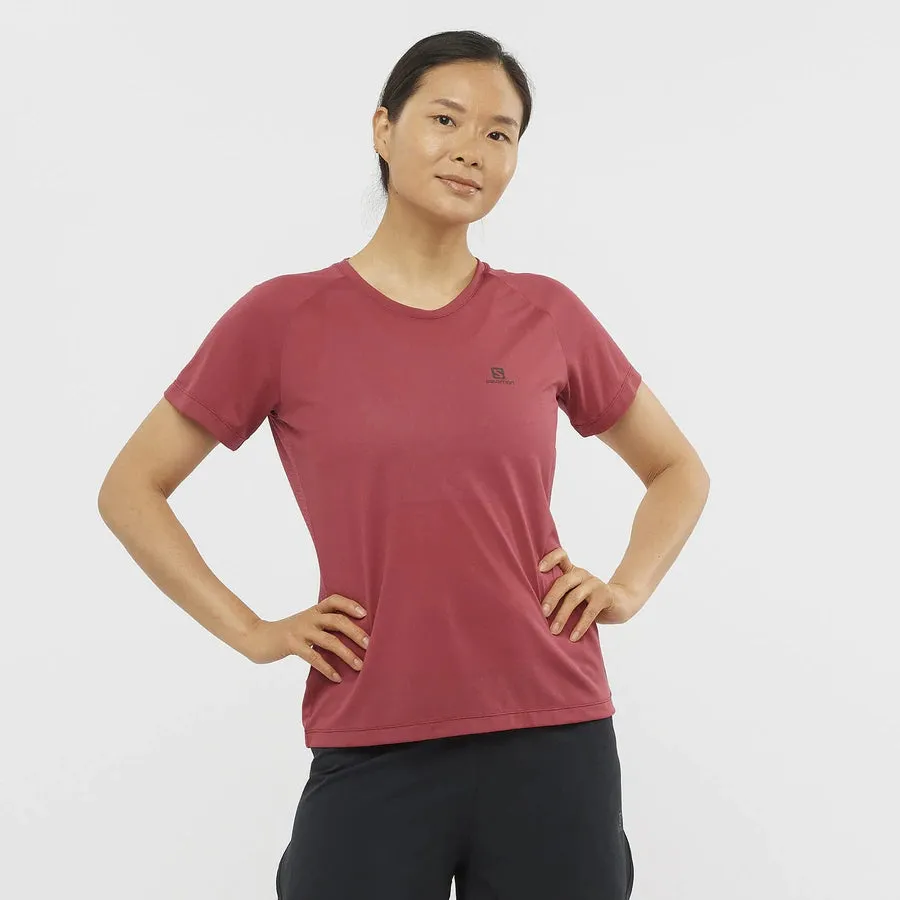 Salomon Womens Cross Rebel SS Tee - Earth Red sold by Sportsmans Warehouse