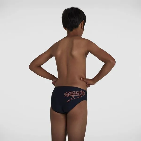 Speedo Boys Logo 6.5cm Brief - True Navy/Orange sold by Sportsmans Warehouse product image thumbnail 2