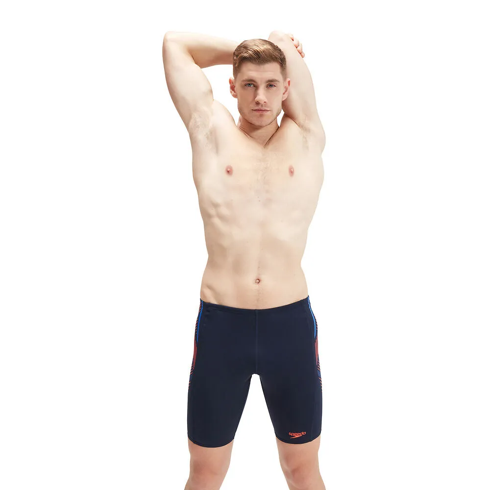 Speedo Mens Tech Panel Jammer Navy True Navy/Volcanic Orange/True Cobalt sold by Sportsmans Warehouse product image thumbnail 4