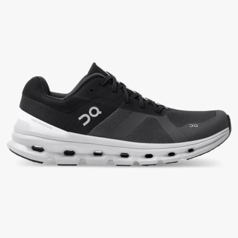On Cloudrunner Wide Mens Running Shoe - Black sold by Sportsmans Warehouse