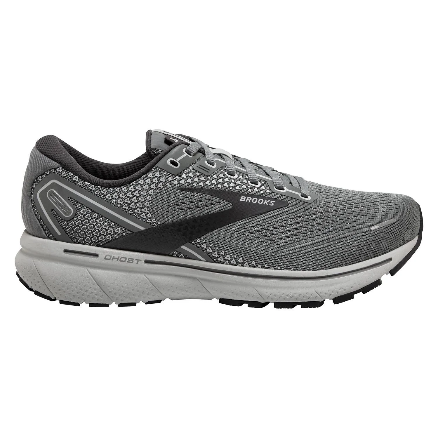 Brooks Mens Ghost 14 D Running Shoe - Grey sold by Sportsmans Warehouse