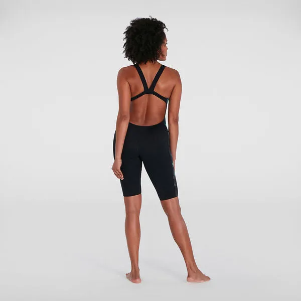 Speedo Womens Leaderback Kneesuit One Piece - Black sold by Sportsmans Warehouse product image thumbnail 2