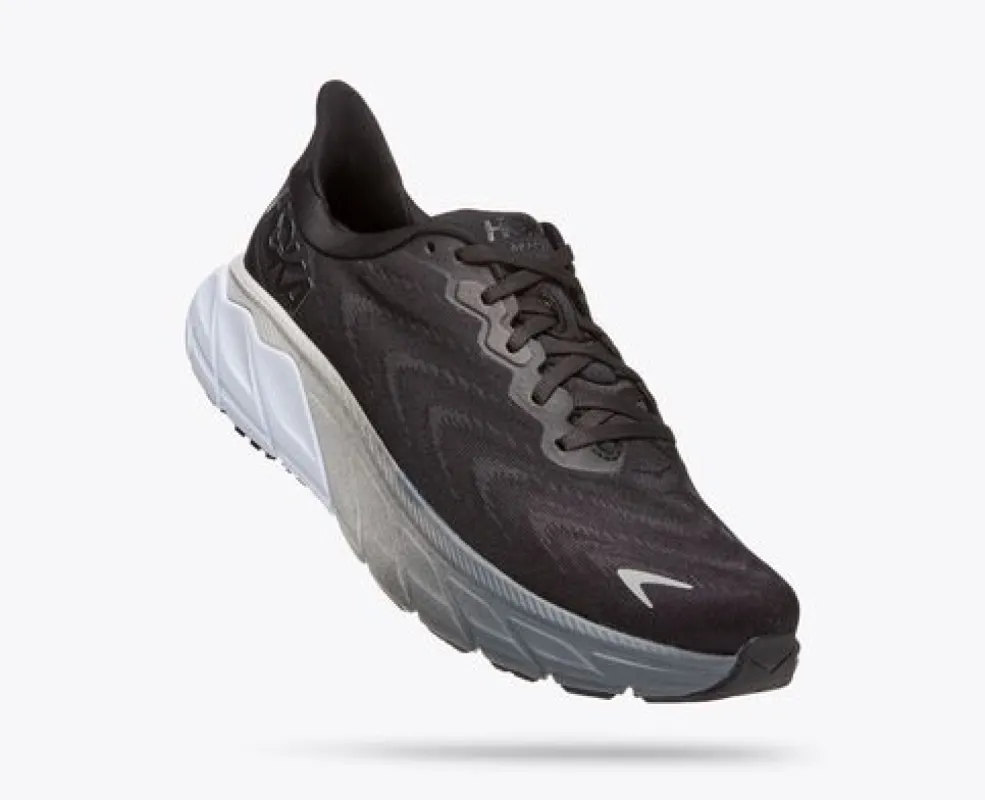 Hoka Womens Arahi 6 Wide Running Shoe - Black/White sold by Sportsmans Warehouse