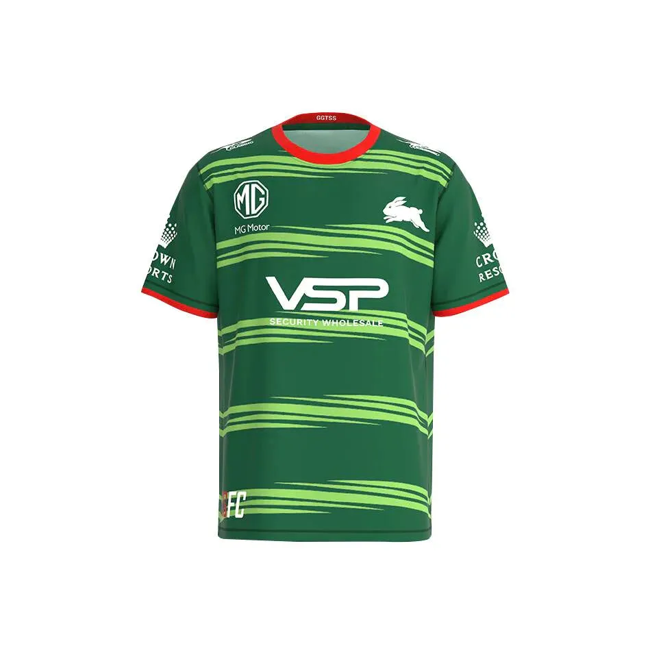 Classic 2023 Rabbitohs Mens Warm Up Tee Green sold by Sportsmans Warehouse