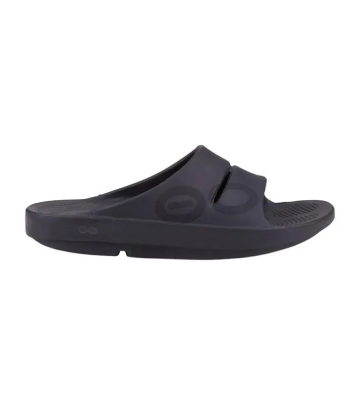 Oofos Ooahh Sport Slide - Matte Black sold by Sportsmans Warehouse