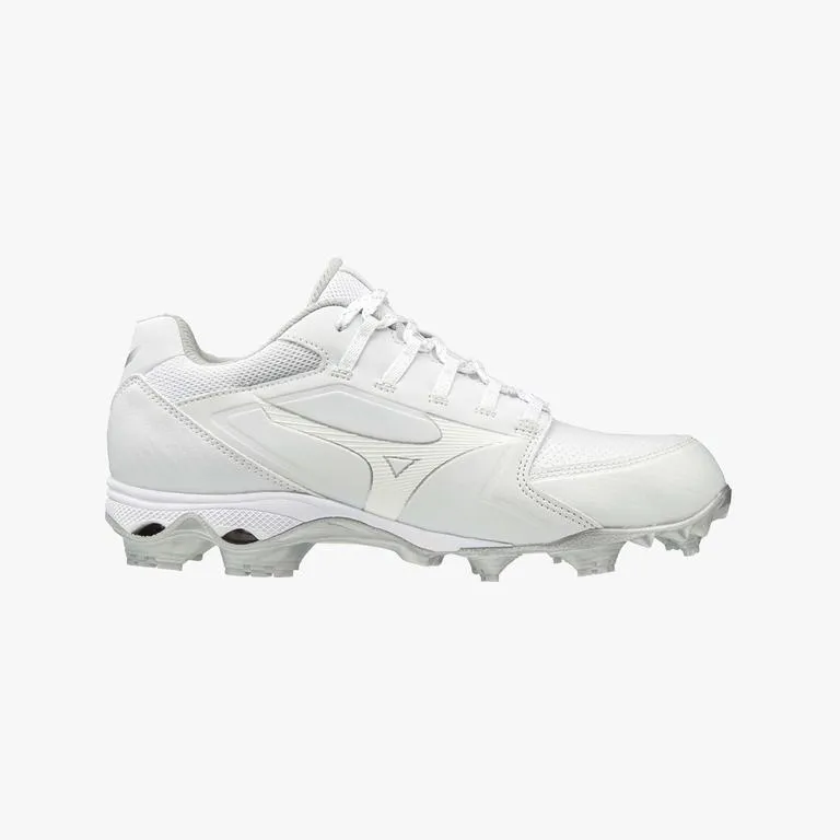 Mizuno Finch Elite 5 TPU Moulded Adult Baseball/Softball Cleat - White/White sold by Sportsmans Warehouse