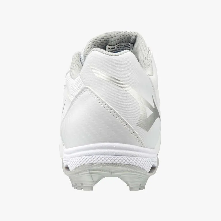 Mizuno Finch Elite 5 TPU Moulded Adult Baseball/Softball Cleat - White/White sold by Sportsmans Warehouse product image thumbnail 3