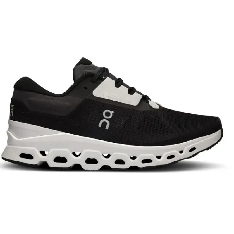 On Cloudstratus 3 D Mens Running Shoe Black/Frost sold by Sportsmans Warehouse