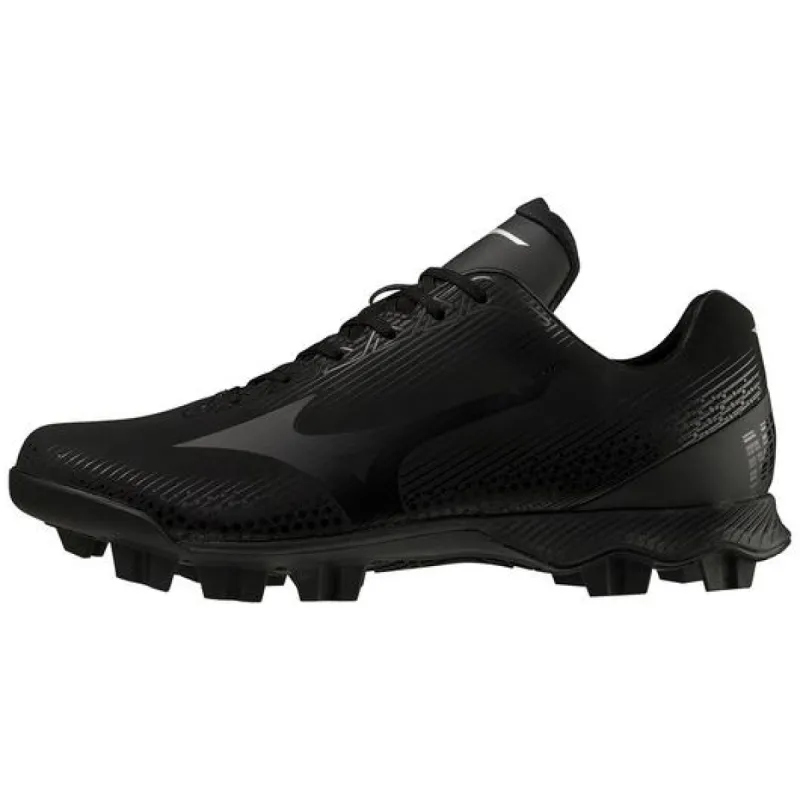 Mizuno Lightrevo TPU Moulded Adult Baseball/Softball Cleat-Black/Black sold by Sportsmans Warehouse