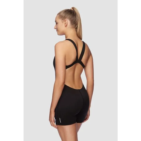 Speedo Womens Endurance+ Leaderback Sport Legsuit - Black/White sold by Sportsmans Warehouse