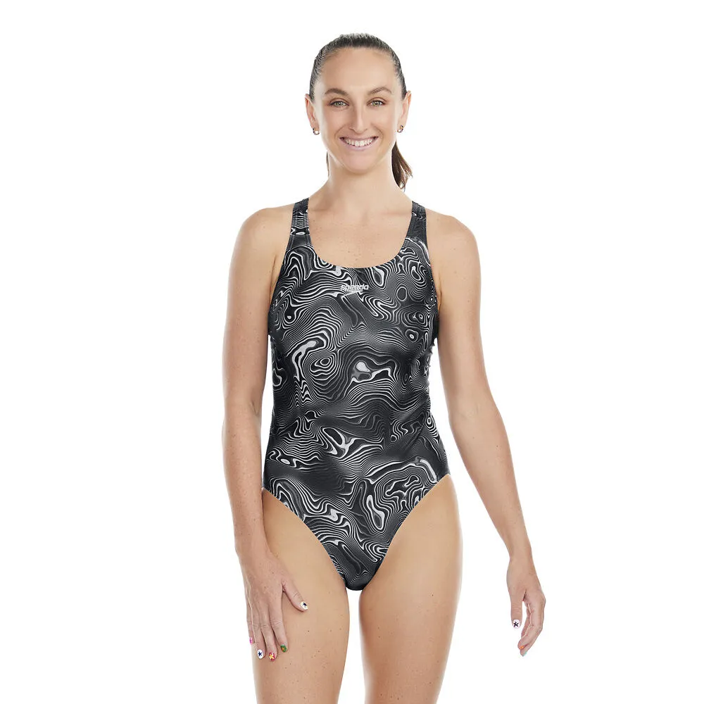 Speedo Wmnsallover Powerback-Black/Usa Charcoal sold by Sportsmans Warehouse