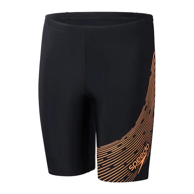 Speedo Bys Medley Logo Jammer-Black /Nectarine sold by Sportsmans Warehouse