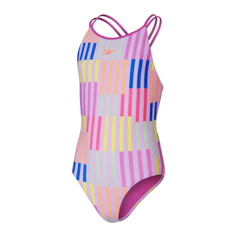 Speedo Grls Printed Twinstrap-Kiki Pink sold by Sportsmans Warehouse