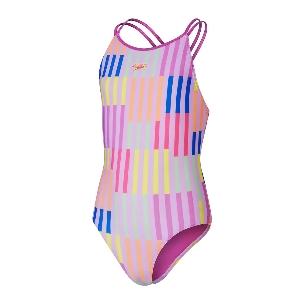 Speedo Grls Printed Twinstrap-Kiki Pink sold by Sportsmans Warehouse