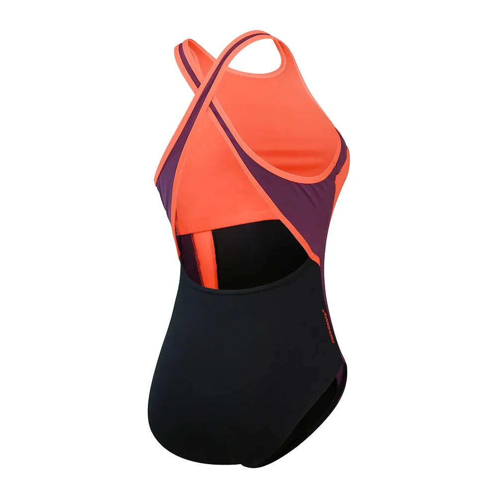 Speedo Wmns High Nck Splice X Back-Black/Plum Dandy/Siren Red sold by Sportsmans Warehouse product image thumbnail 5