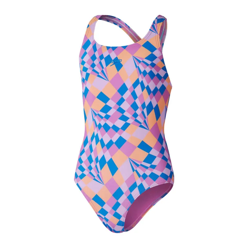 Speedo Grls Printed Medalist-Kiki Pink sold by Sportsmans Warehouse