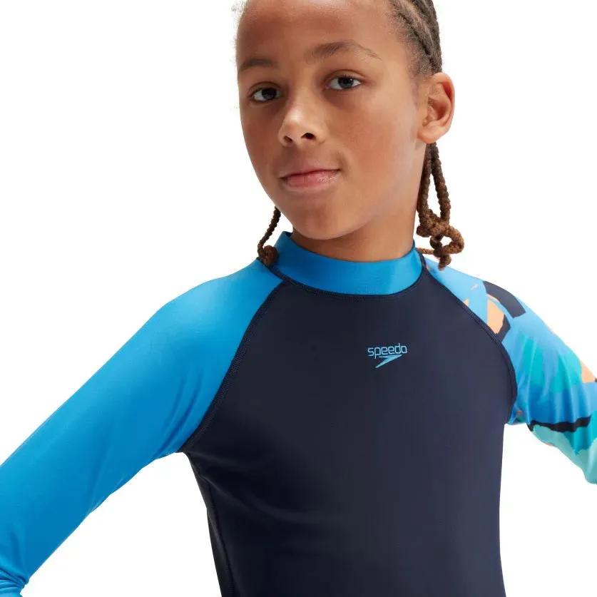 Speedo Boys Printed LS Rashie Navy sold by Sportsmans Warehouse product image thumbnail 4