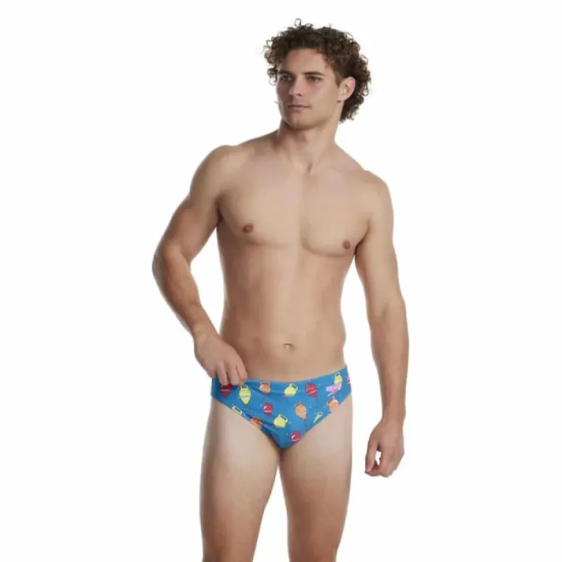 Speedo Mens Escape Briefs Yeah The Buoys-Black/Cobalt/Bolt Blue sold by Sportsmans Warehouse