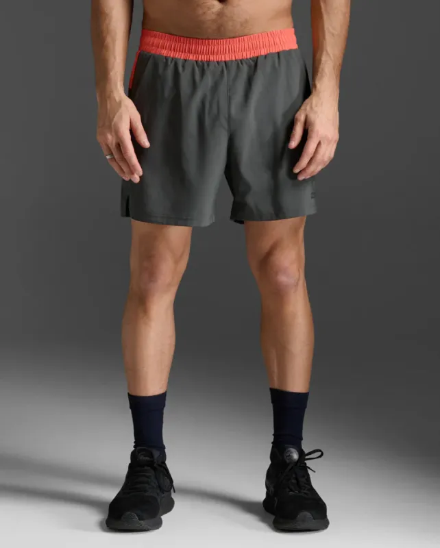 2XU Mens Aero 5 Inch Shorts-Jupiter/Ember sold by Sportsmans Warehouse