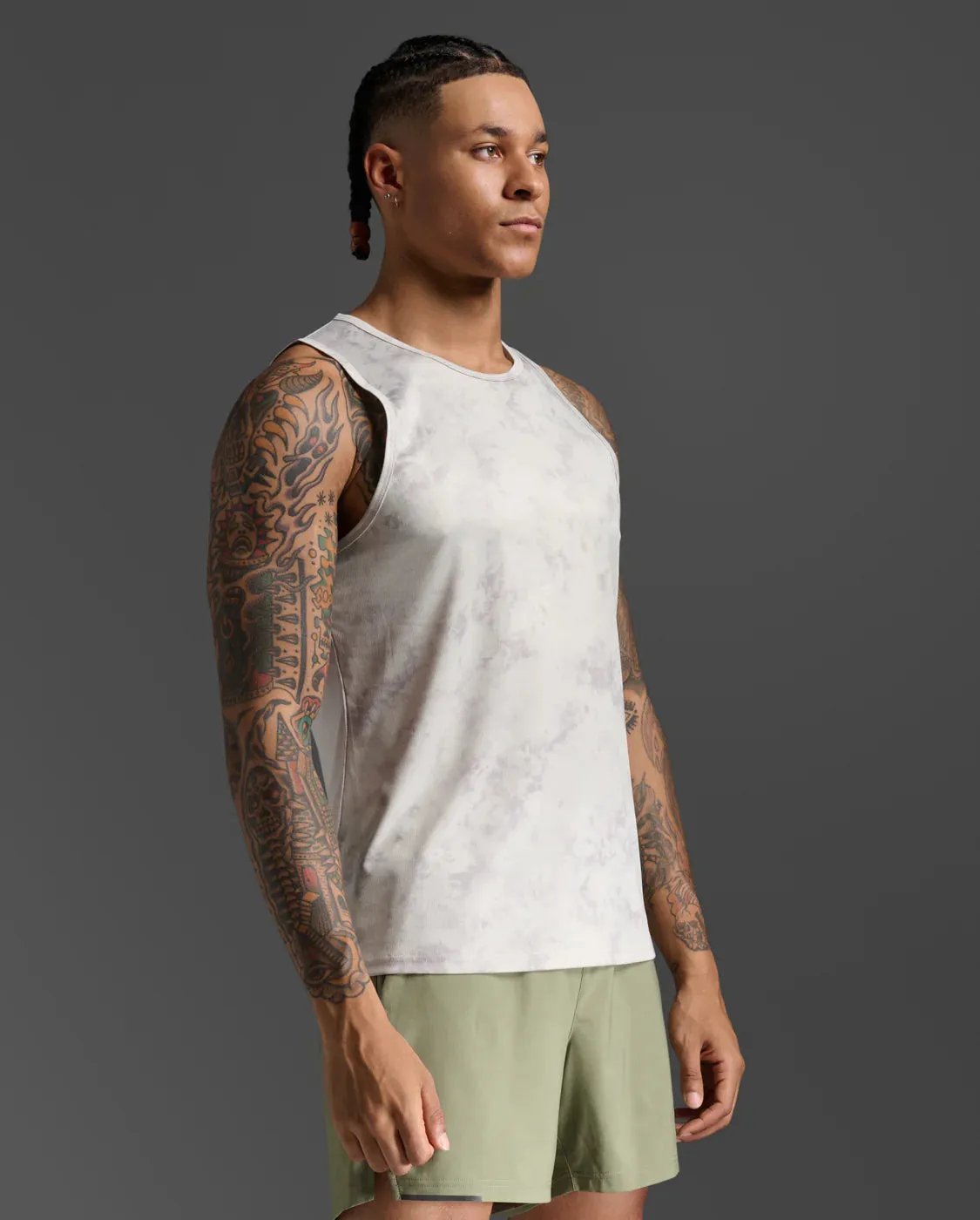 2XU Mens Aero Tank-Carbon/Moon sold by Sportsmans Warehouse product image thumbnail 3